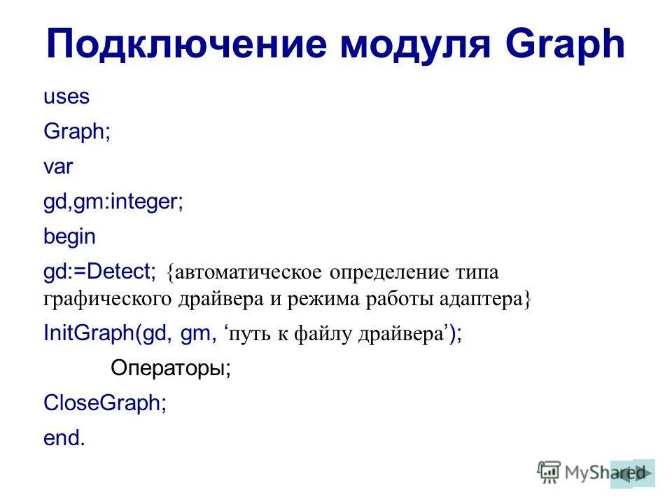 Module graph. Стандартные модули, модуль graph в паскале. Graphs with modul. Module graph. Модуль graph.