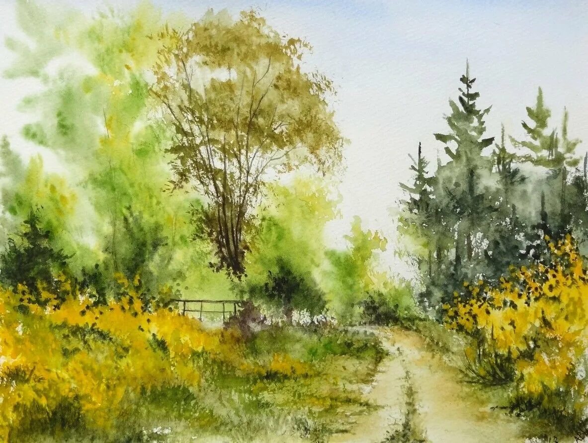 Летние акварельные рисунки. Акварель летнее. Акварель пейзажи природы. Акварель художник yu hoshino. Акварель летнее.