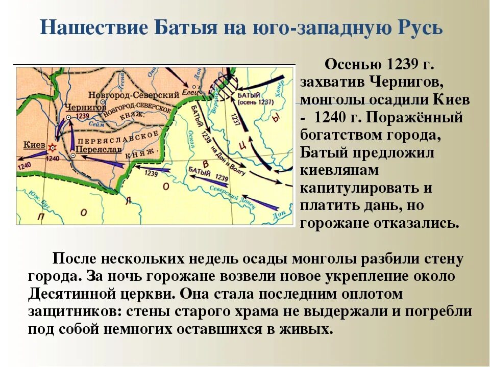 В какой последовательности батый завоевывал русские города. Нашествие Батыя на Юго-западную Русь. Поход Батыя на Юго-западную Русь. 1237-1241. Нашествие хана Батыя 1237.