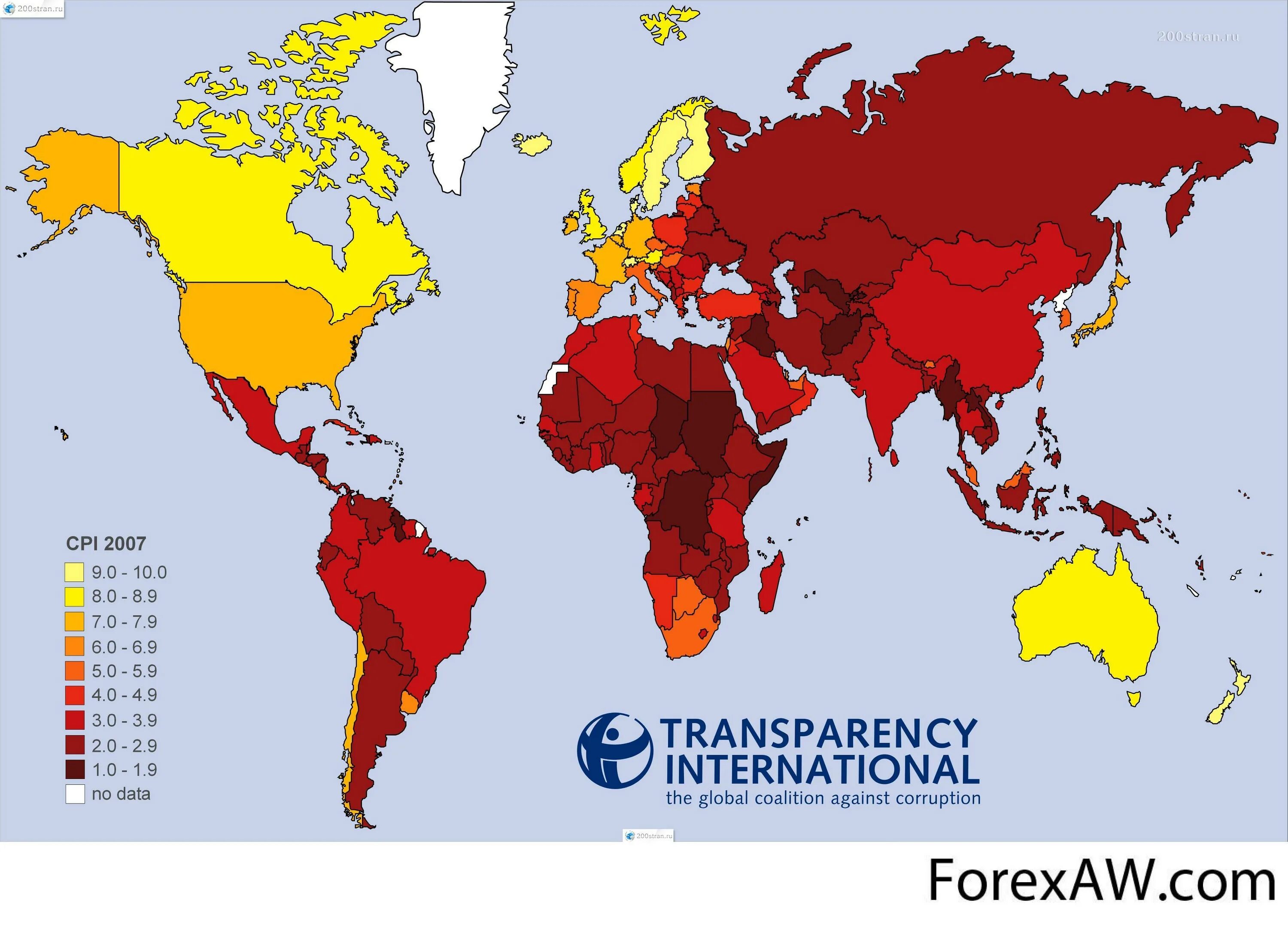 Взятки стран. Карта коррупции в мире 2020. Карта коррупции Трансперенси Интернешнл.