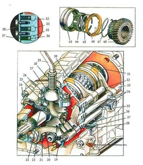 Каталог запчастей ВАЗ 2107 в редакции 2002 г. Трансмиссия. - Lada 2107, 1,5 л, 1