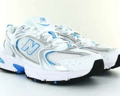 New Balance 530 blanc bleu ciel argent.