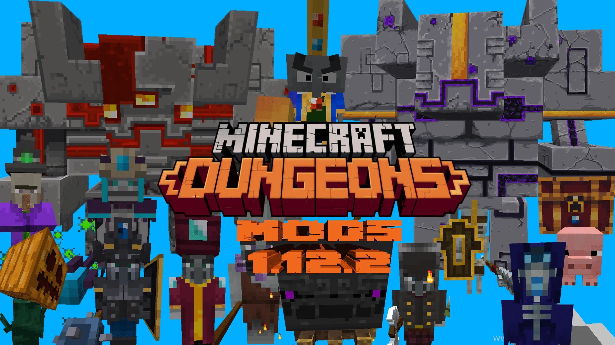 Майнкрафт Дунгеон. Мод Dungeons 1.12.2. Бос пожзеиелья майнкрафт. Майнкрафт Dungeons 2. Mob mod 1.12 2