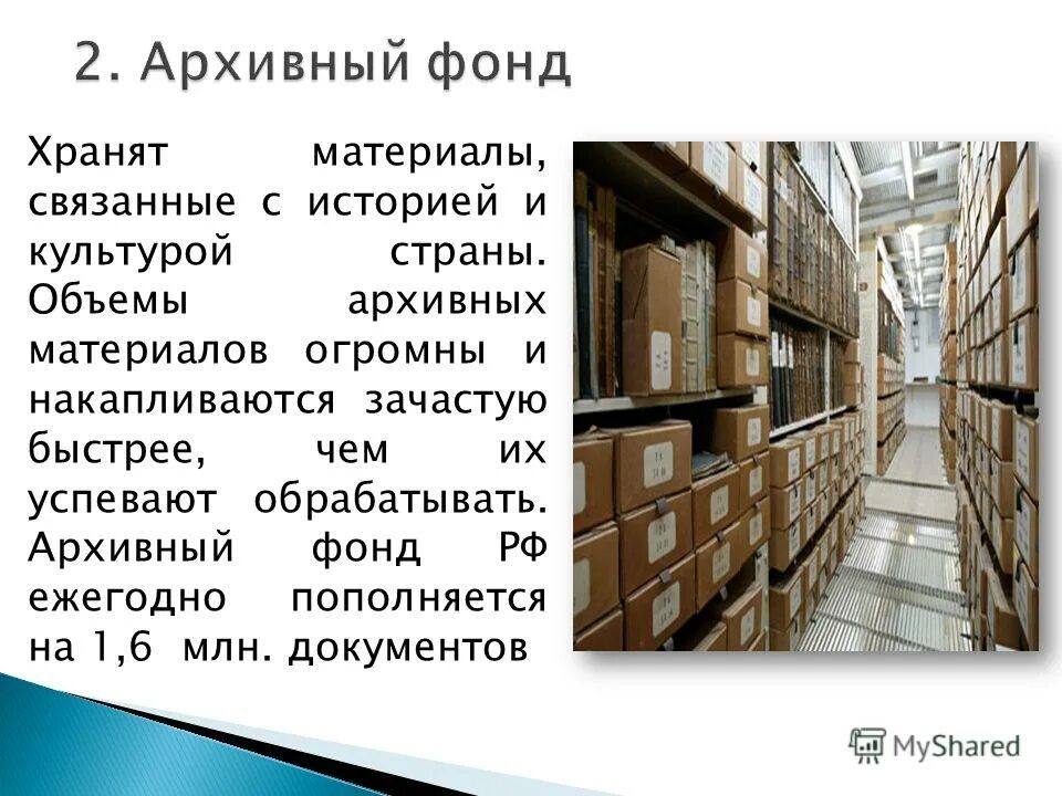 Информационных системах библиотеках архивах фондах. Архивный фонд. Фонды архива.