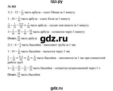 Математика 6 класс номер 303 стр 48