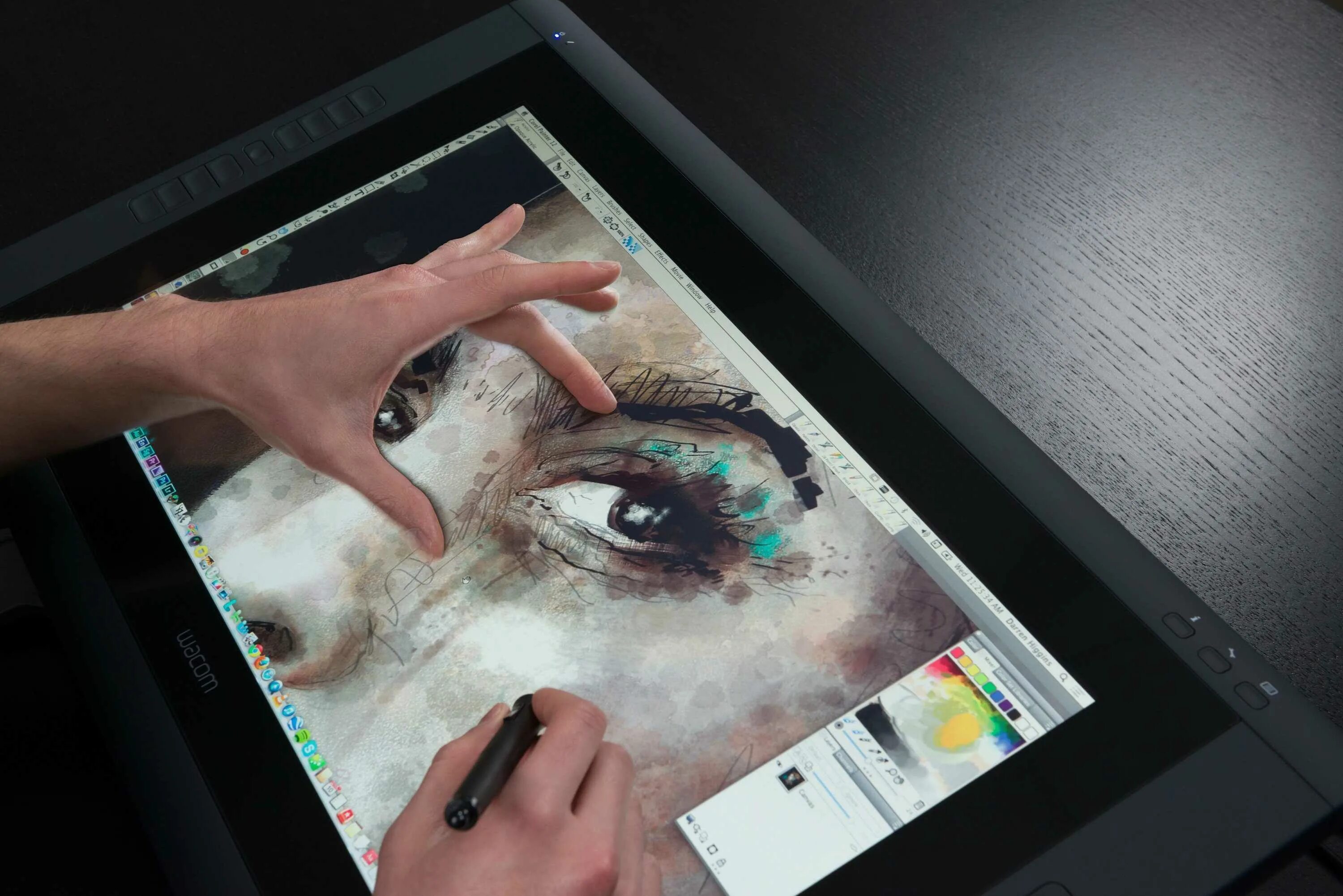 Arte tablet. Wacom Cintiq 22hd Touch DTH-2200. Wacom Cintiq 22. Художник с графическим планшетом. Графический планшет для дизайнера.