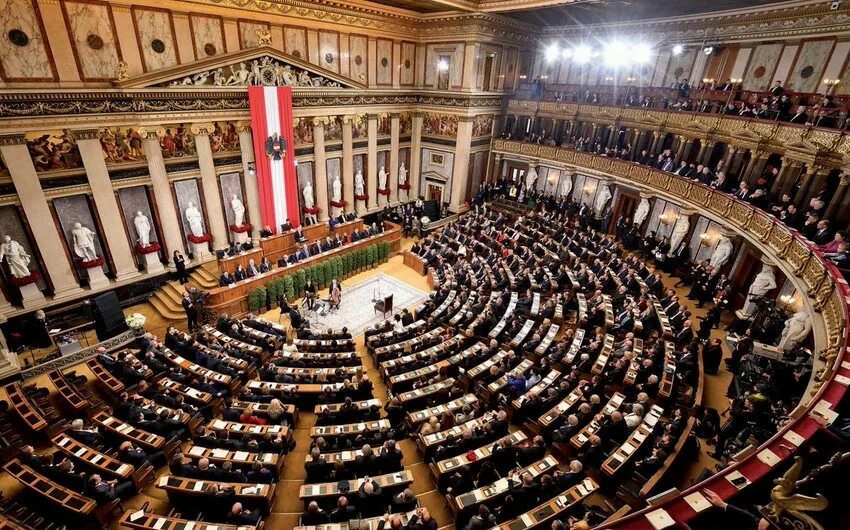 Высший орган парламента. Зал заседания парламента Австрии. Двухпалатный парламент Австрии. Федеральный совет (Бундесрат) Австрия. Парламентарная Республика.