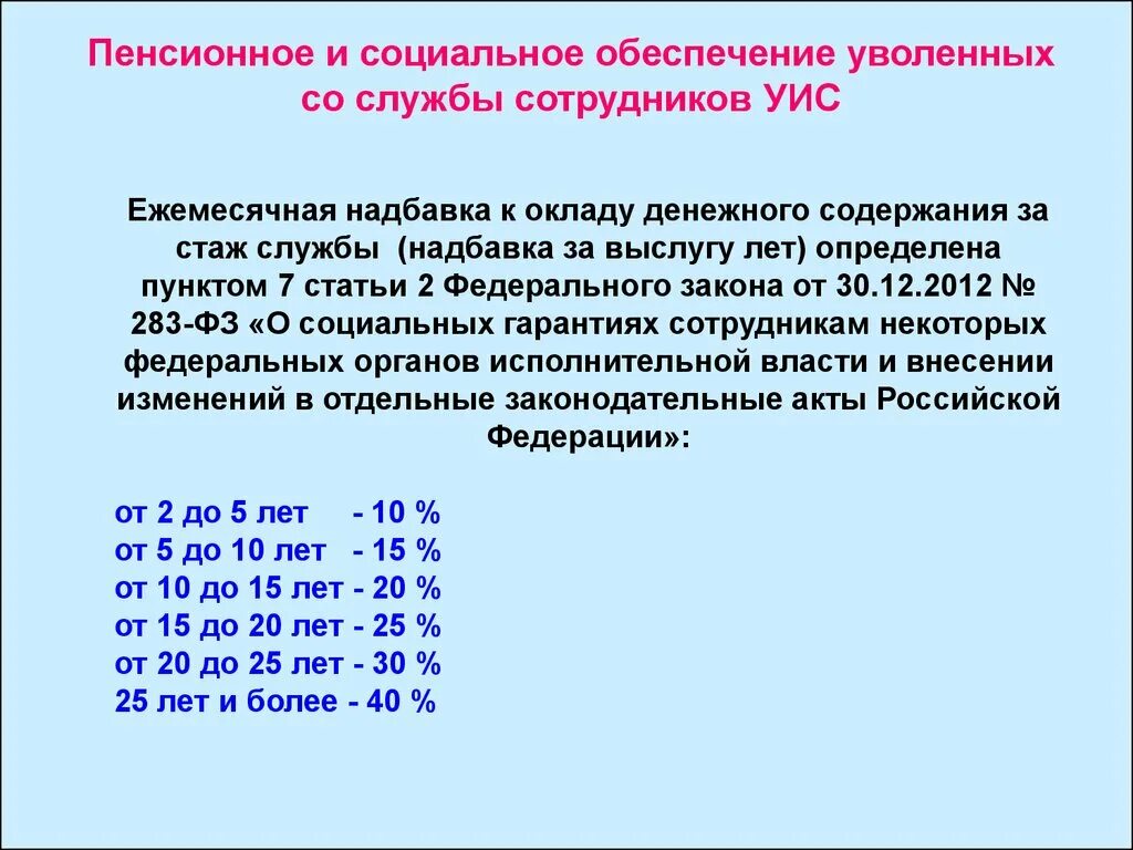 Надбавка к пенсии за выслугу. Коэффициент за выслугу лет ФСИН. Выслуга лет УИС. Надбавка за выслугу лет в УИС. Надбавка за стаж службы ФСИН.