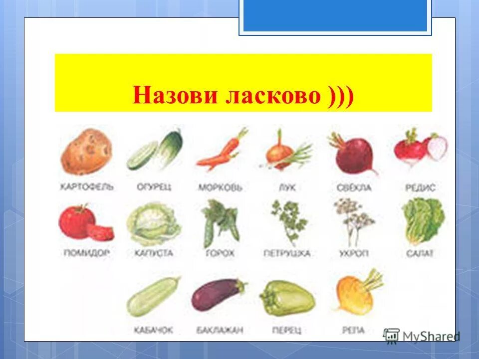 Назови ласково. Назови ласково овощи. Назови ласково задания для дошкольников. Овощи ласково. Имена существительные овощи