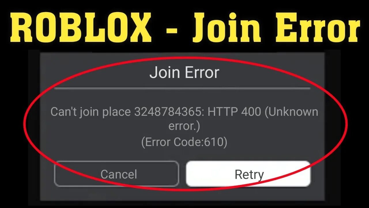 Roblox ошибка 400. Ошибка 610 в РОБЛОКС. Unknown Error Roblox. Join Error Roblox.