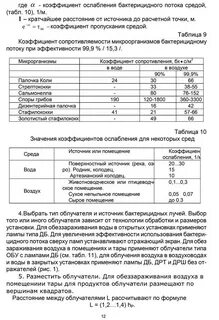 Как посчитать бактерицидную лампу