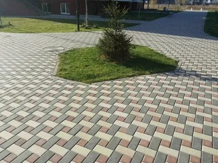 Фото уложенной тротуарной плитки