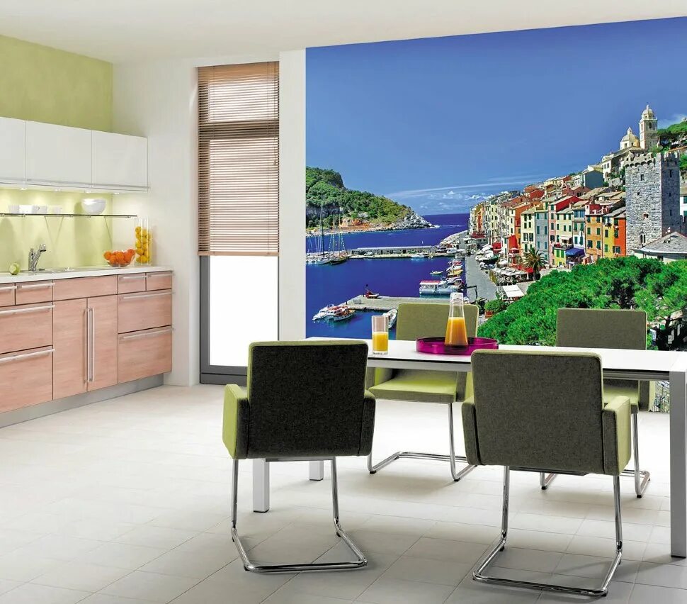 фреска на стену горное озеро. стильные фотообои в интерьере. Applico фрески в интерьере. аффреско фотообои в интерьере. озон фрески.