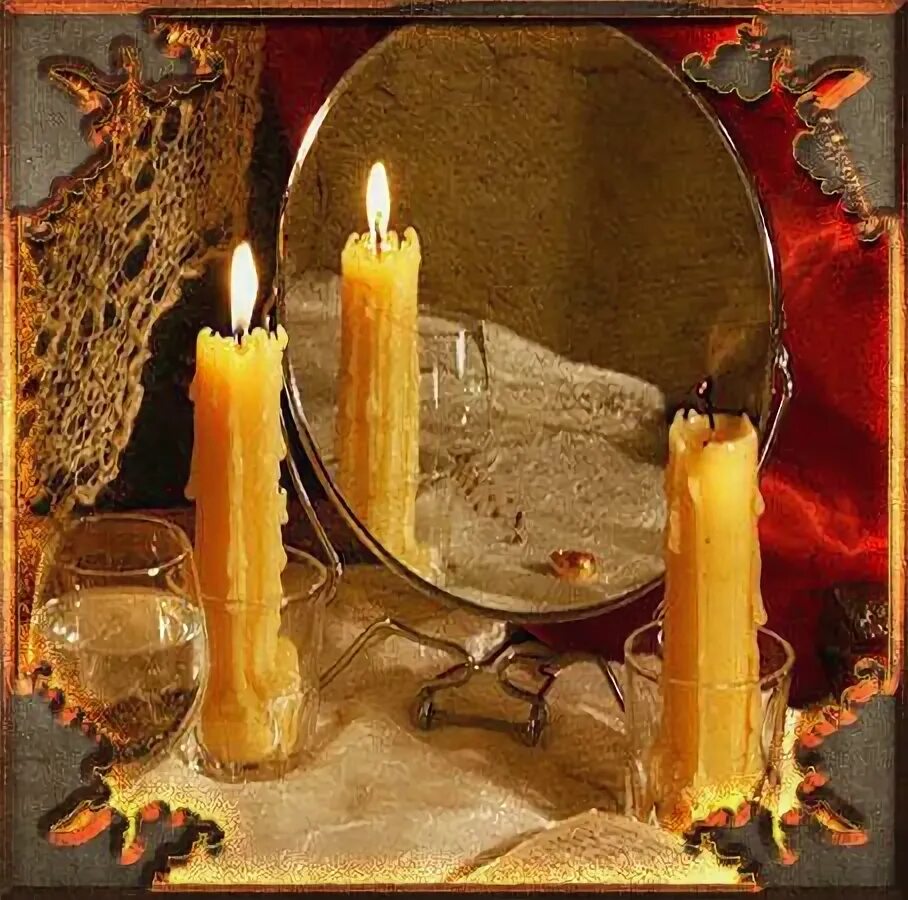 Свеча отражается в зеркале. Зеркало и свеча. Магическое зеркало и свеча. Зеркальная свеча. Зеркало и свечи магия.