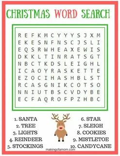 Christmas wordsearch