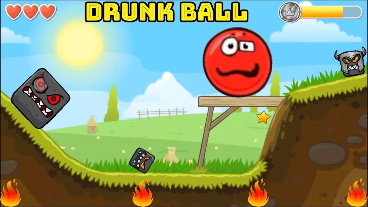 Шарам 6 уровень. Red Ball 4 зеленые холмы. Игра Red Ball 4 босс зелёных холмов. Красный шар 4 уровни. Red Ball 4 уровень 4.