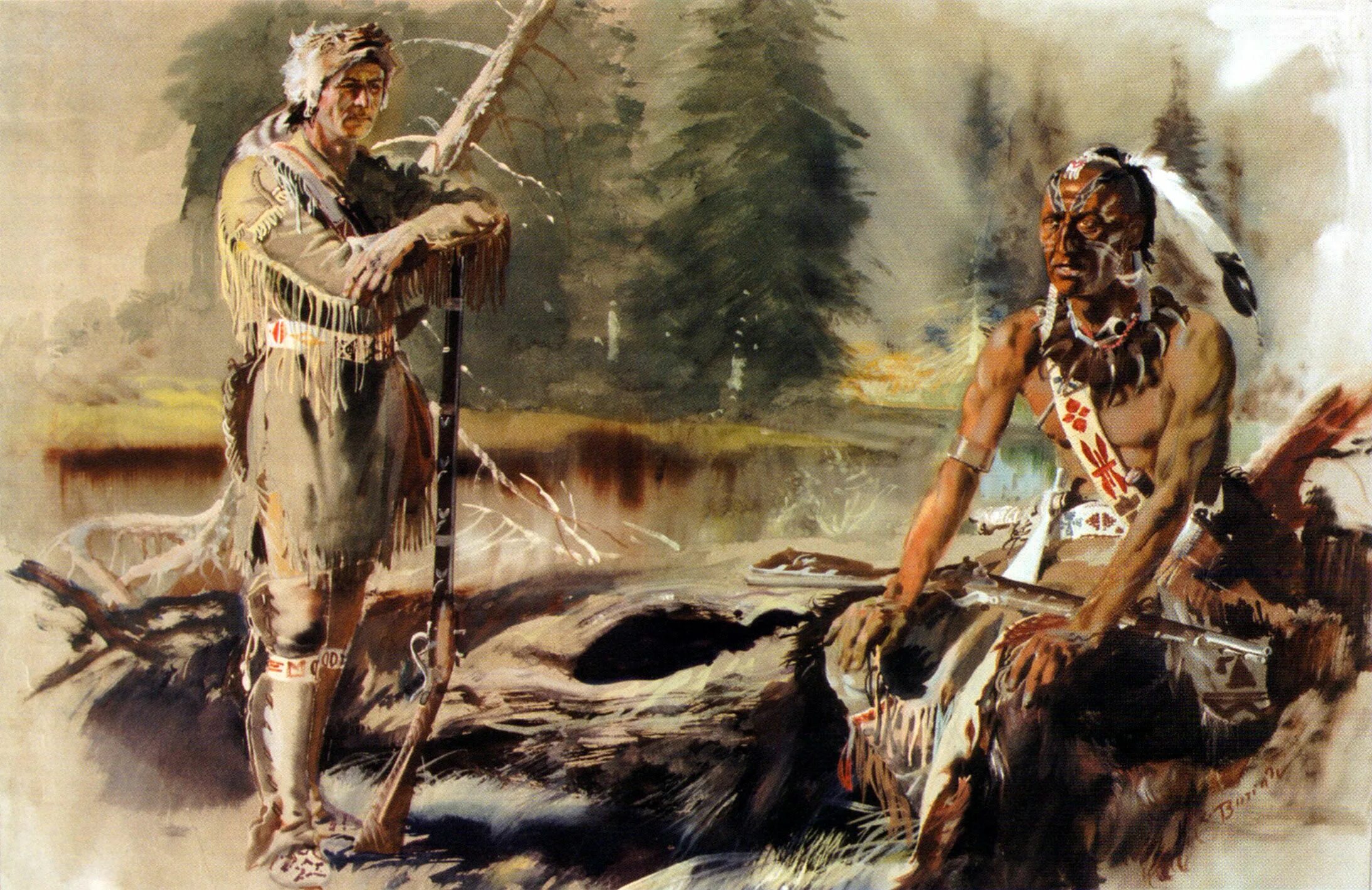 Следопыт индейцы. Картины зденека буриана индейцы. Liang художник. Роберт гриффин художник. Следопыт индейцы.