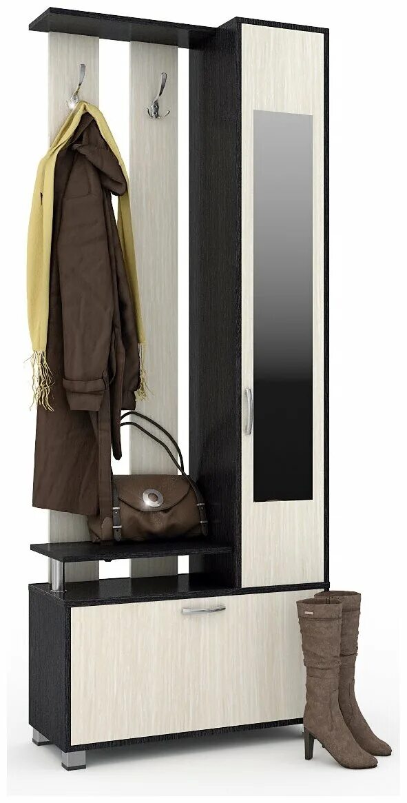 прихожая барселона-1 дуб млечный. прихожая 1 метр ширина. 6 феникс. прихожая 1 метр ширина. прихожая 110 см.