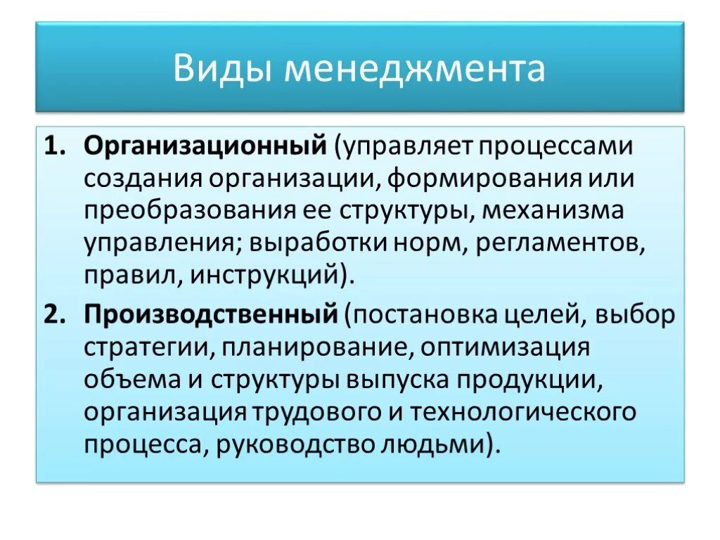 Органы управления предназначены. Организационный менеджмент. Виды менеджмента. Типы функций в менеджменте. Виды менеджмента определение.