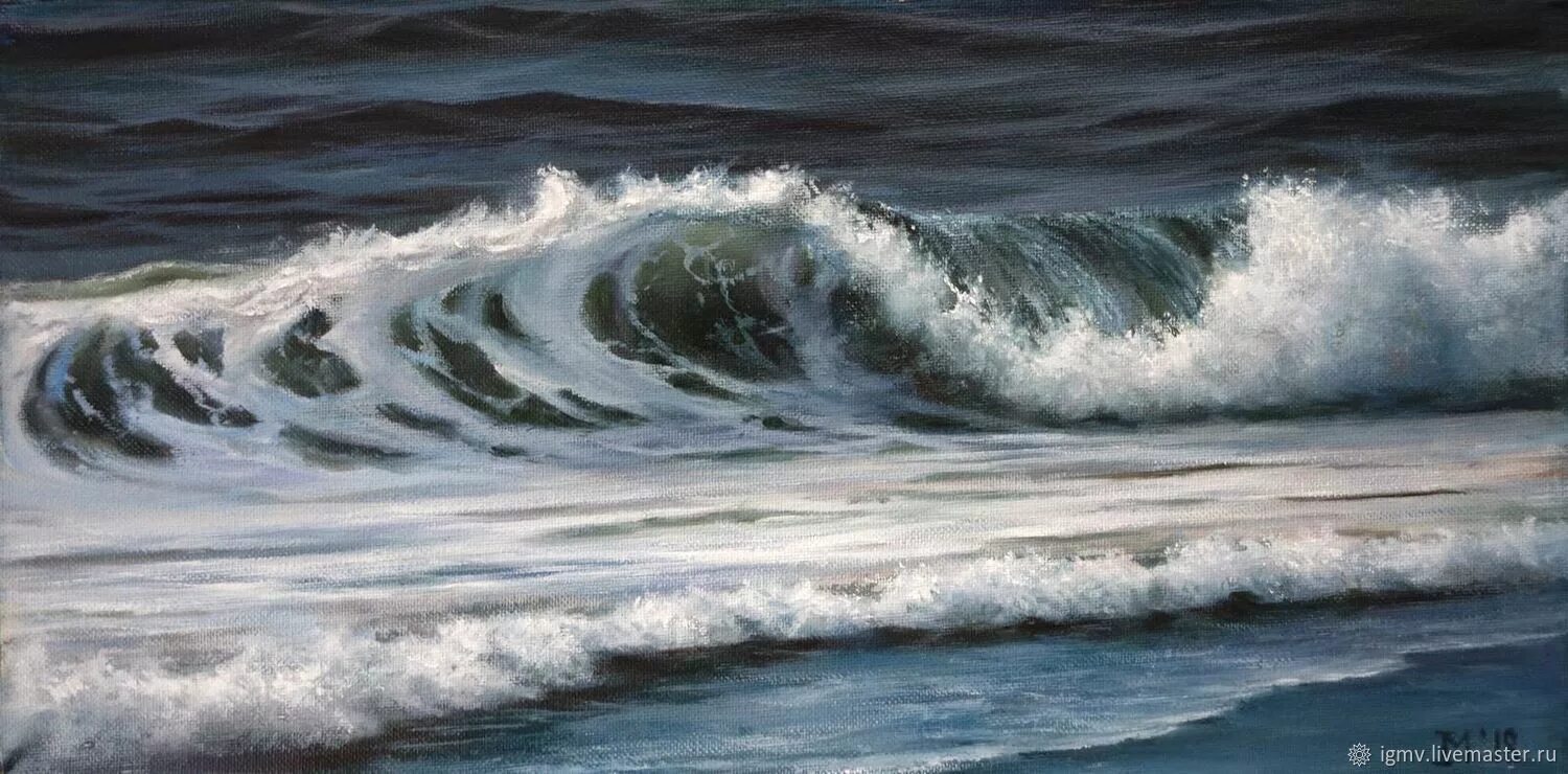 Прибой для сна. Волна живопись. Морская волна в живописи. Волна картина маслом.