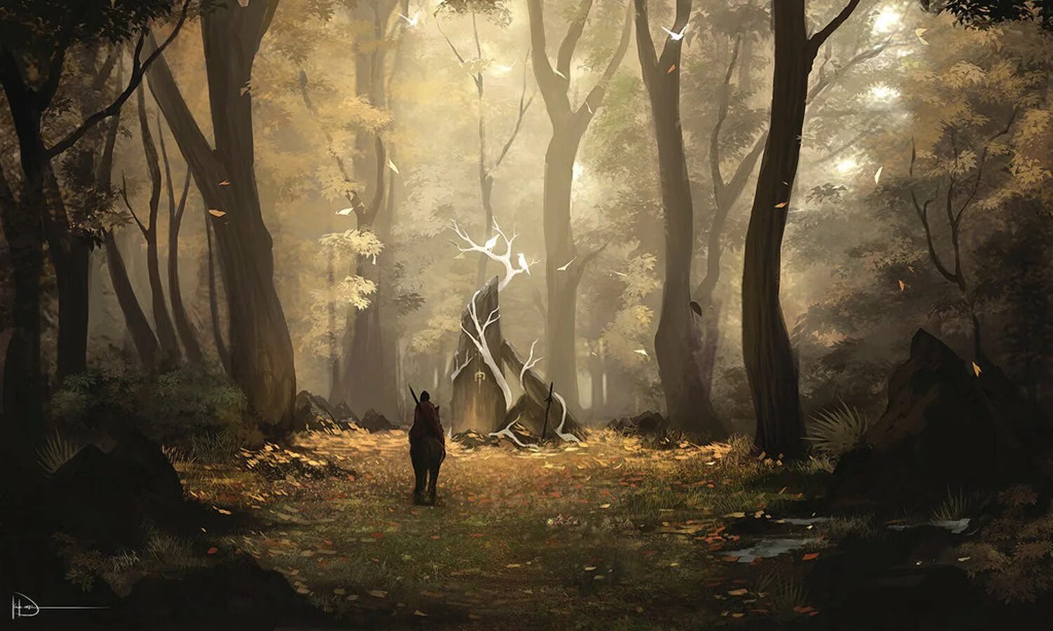 Странник в лесу. Человек в лесу арт. Человек в темном лесу. Темный лес живопись.
