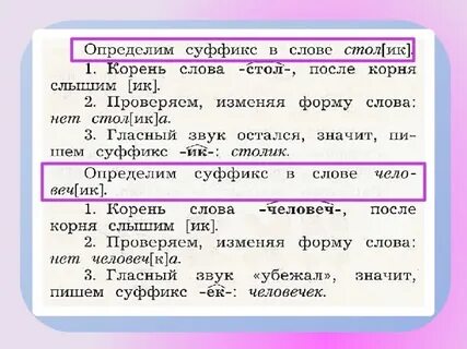 Слова образованные суффиксом ик