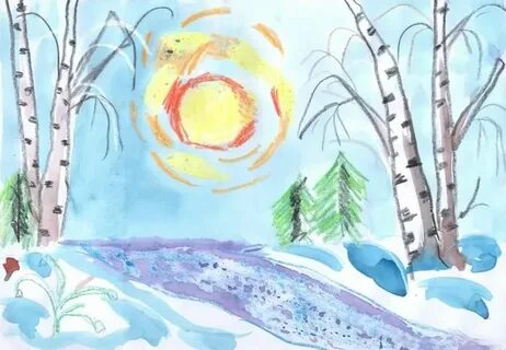 Рисунок весенняя капель 3 класс