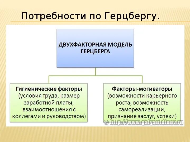 Гигиенические факторы ф герцберга. Модель мотивации ф. Герцберга. Двухфакторная модель потребностей ф. Герцберга. Двухфакторной теории мотивации Герцберга. Теория мотивации Герцберга схема.