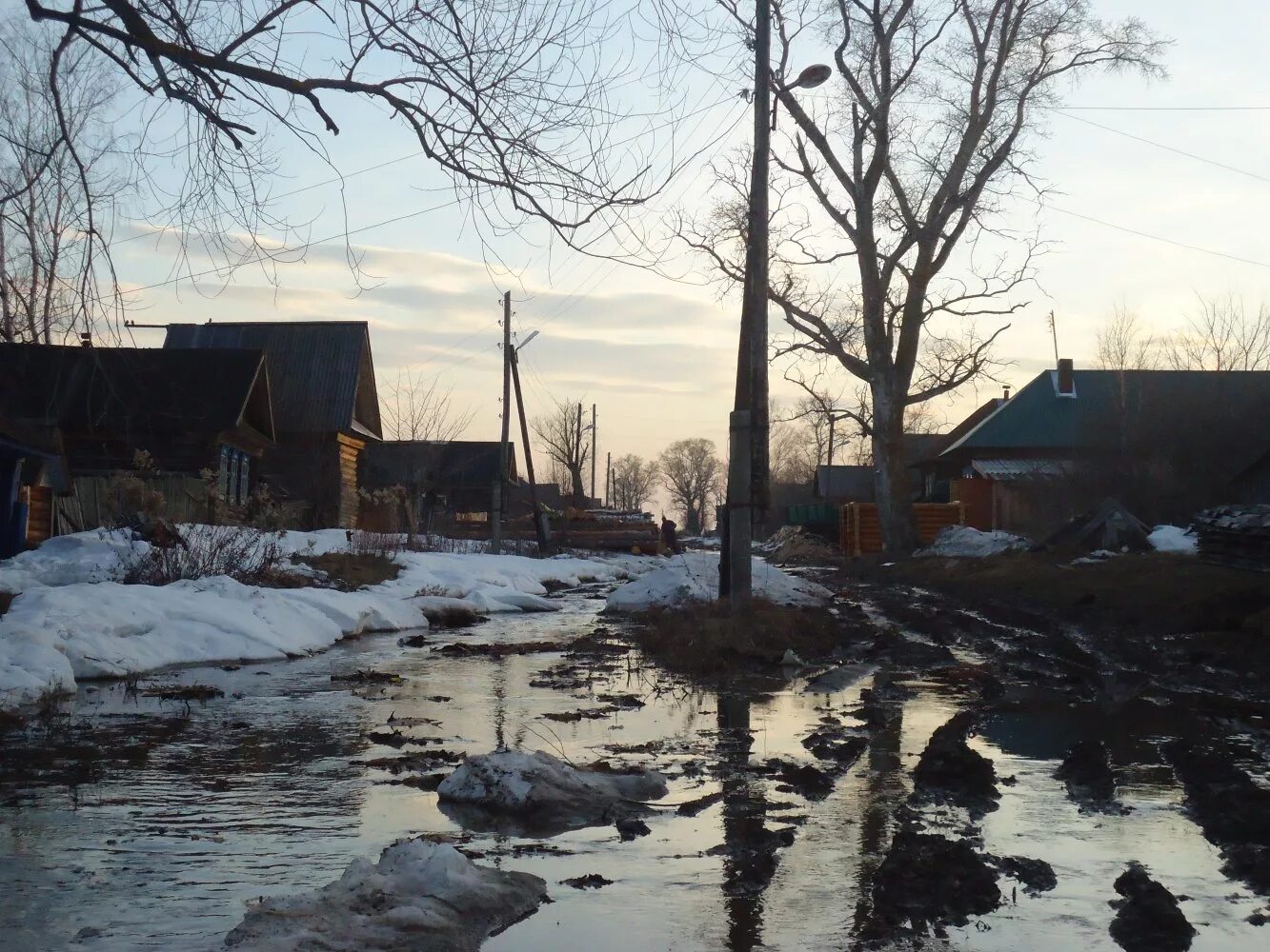 Деревня Юж Изыгачево. Март в деревне. Март village