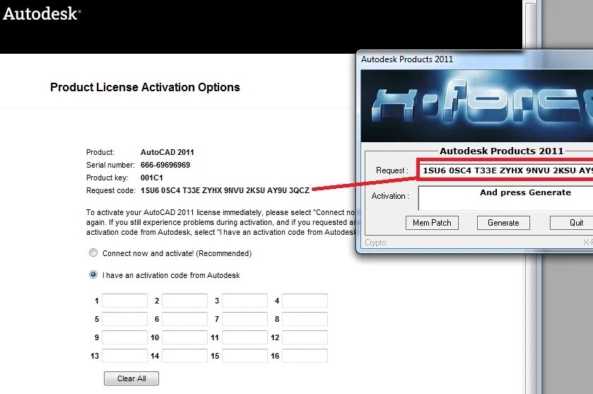 Activation code