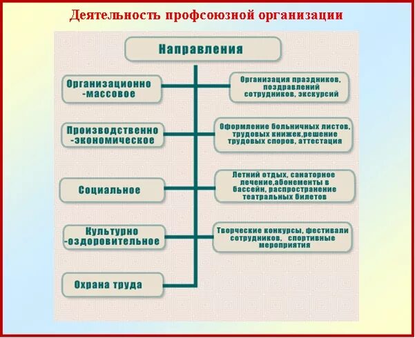 Основные направления деятельности профсоюзной организации. Основные направления первичных профсоюзных организаций. Основные направления работы первичной профсоюзной организации. Основные функции профсоюзной организации. Приоритетные направления профсоюза