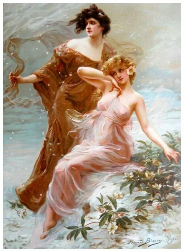 хариты и музы. сандро боттичелли. прекрасные грации. художник эдуард биссон. прекрасные грации.