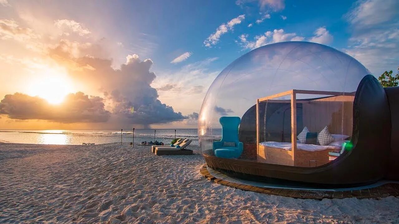 Глэмпинг шар. Seaside finolhu мальдивы. finolhu 5* beach bubble, мальдивы. бабл глэмпинг. глэмпинг купольный прозрачный.