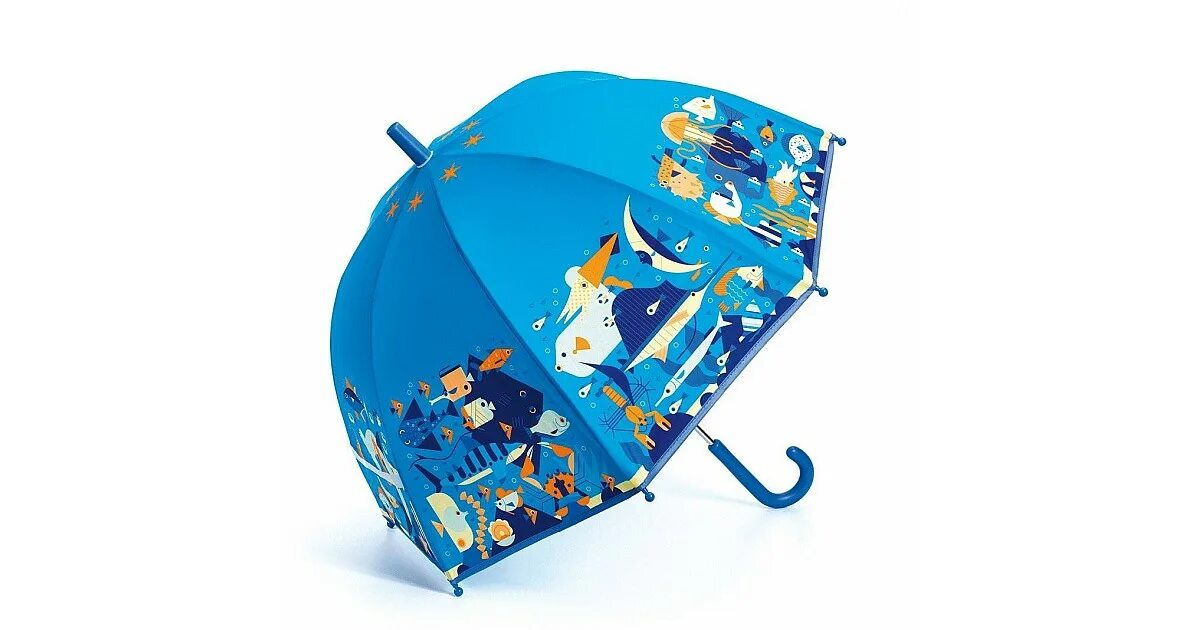 Морской зонтик. Зонтик Джеко. Детский зонтик с морскими обитателями. Зонтик для девочки Джеко.