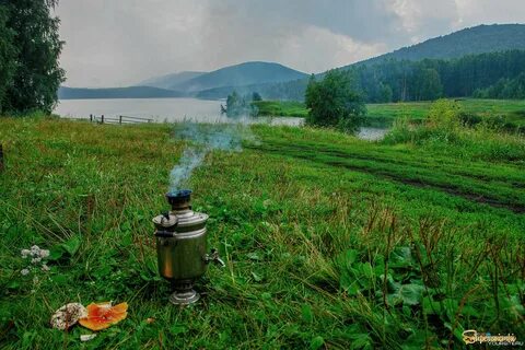 Самовар на природе