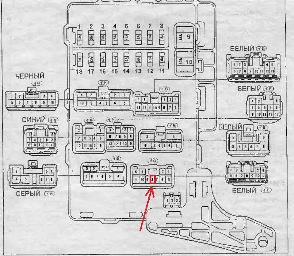 Не работает тойота камри 40. Блок предохранителей Тойота Виста sv40. Предохранители Тойота Виста sv40. Реле Тойота Виста св 40. Блок предохранителей Тойота Виста св 32.