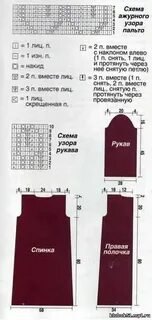 Вязание пальто схема и описание