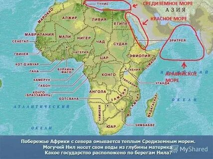 Какой океан омывает все материки кроме африки