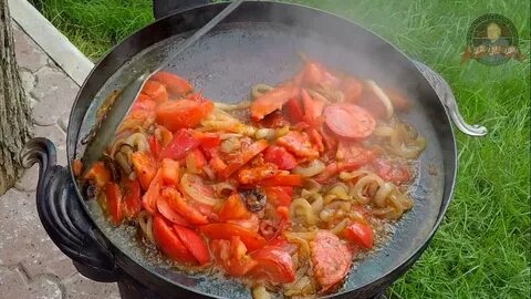 Готовим овощи на костре