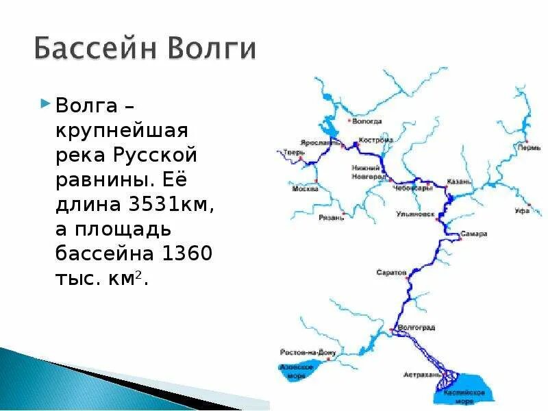 Города которые стоят на волге 2 класс. Схема бассейна реки Волга. Длина реки Волга на карте. Река Волга протяженность на карте. Река Волга схема реки.