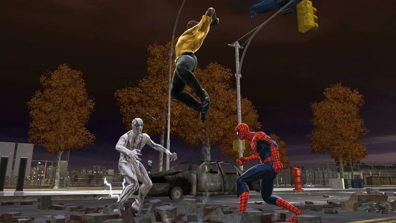 Игра spider man web of shadows. Spider man web of shadows xbox 360. человек паук игра 2008. игра spider man web of shadows носорог.