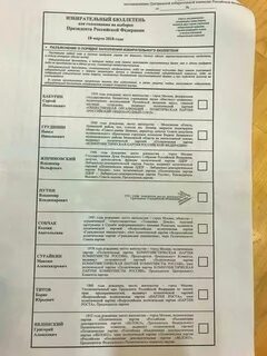 Как должен выглядеть избирательный бюллетень