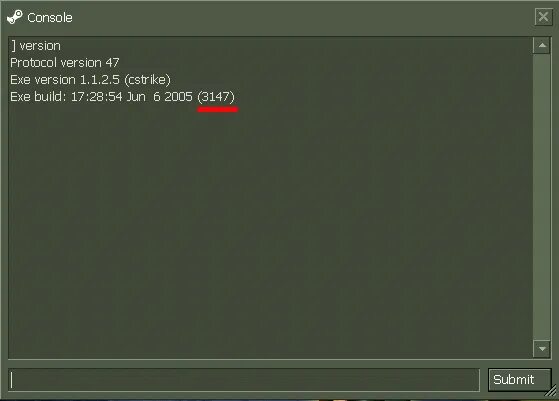 Консольные команды соурс. Консоли для КС 1.6. Как узнать версию CS 1.6. Консоль 1.6. Как узнать патч КС 1.6 9331.