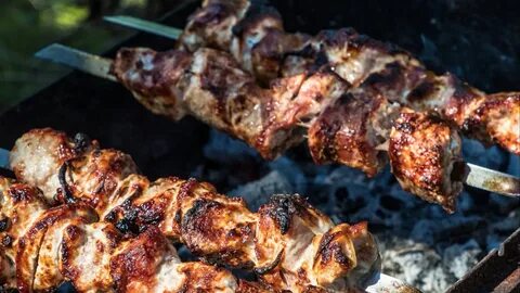 Хлеб мясо шашлык