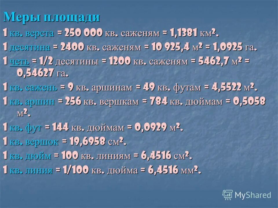 десятина в гектарах.