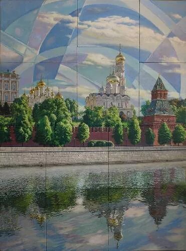 Утро красит ярким светом стены древнего кремля