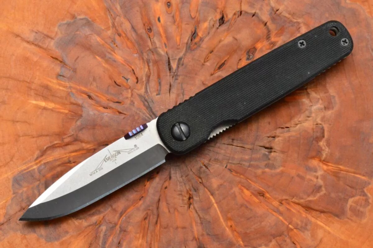 Emerson a100. Emerson a100 Custom. Эмерсон а100 нож. Emerson Knives logo.