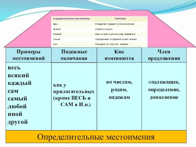 Определительные местоимения 6 класс. Определительное местоимение примеры. Определительное местоимение примеры в русском языке.
