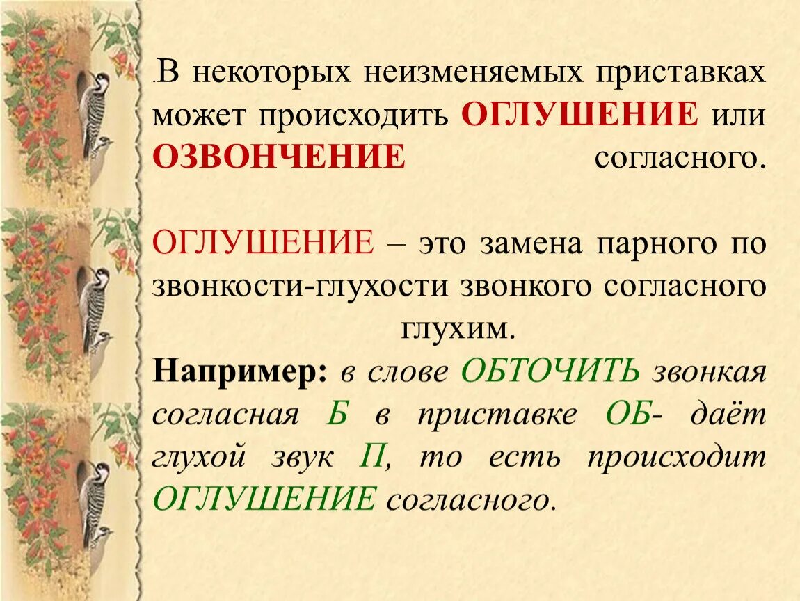 Озвончение и оглушение приставок. Оглушение согласных примеры. Примеры слов с оглушением согласных. Род неизменяемых слов. Неизменяемые слова имеют