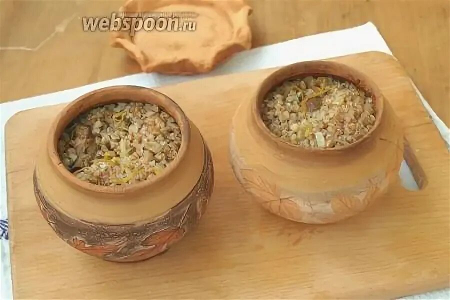 печень с гречкой в горшочке